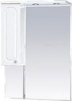 Зеркало-шкаф Misty Александра 75 L белый металлик