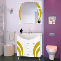 Мебель для ванной Misty Каролина 70 желтое стекло