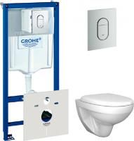 Инсталляция для унитаза Grohe Rapid SL 38929000 4 в 1 + кнопка смыва + унитаз подвесной Sturm Wave SW-WA17077-CR