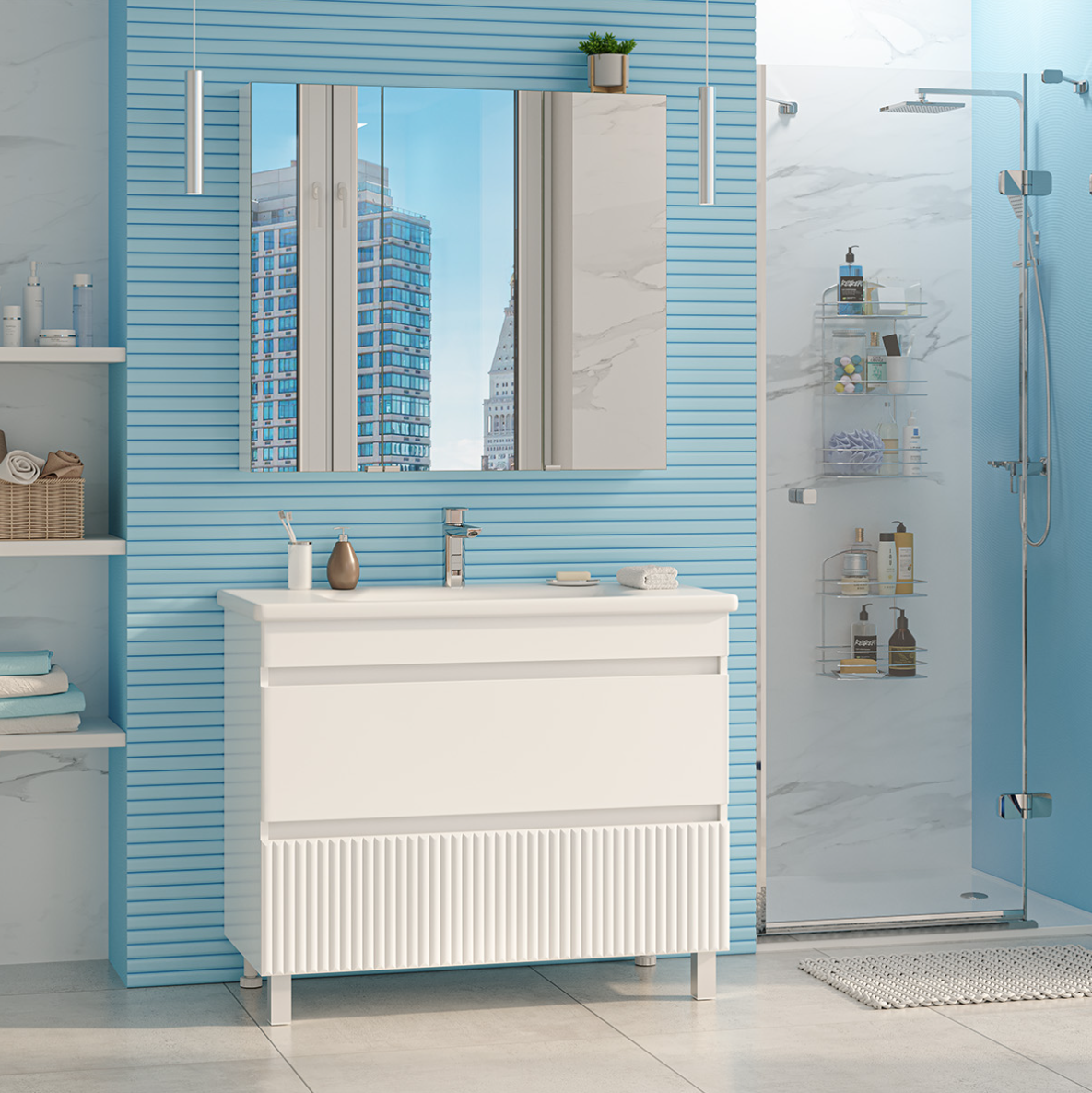 Тумба с раковиной Misty Мира 90