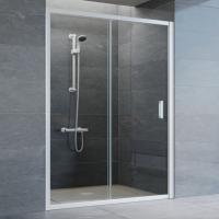 Душевая дверь в нишу Vegas Glass ZP 140 01 01 профиль белый, стекло прозрачное