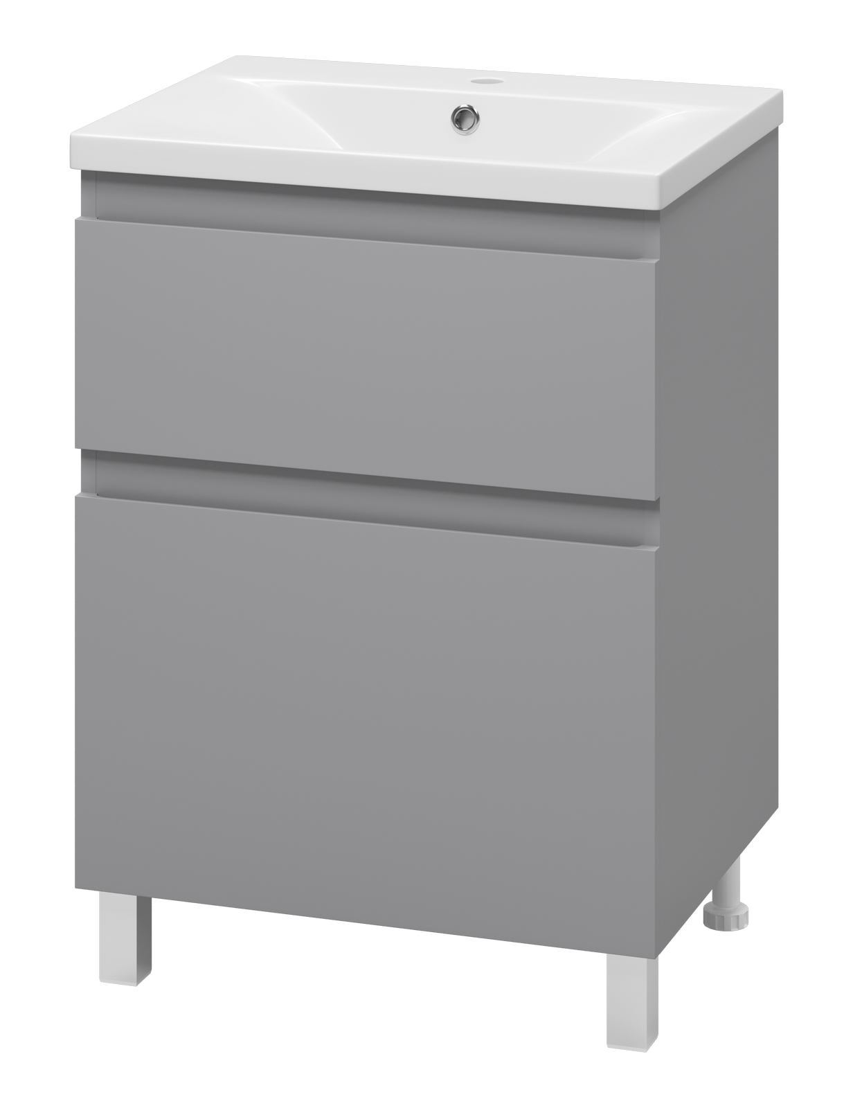 Тумба с раковиной Misty Лаки 60 серая