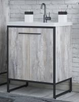 Тумба с раковиной Corozo Айрон 70 черная/антик