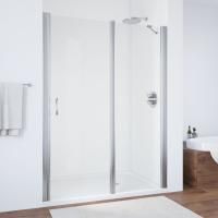 Душевая дверь в нишу Vegas Glass EP-F-1 155 08 01 R профиль глянцевый хром, стекло прозрачное