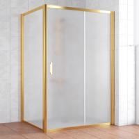 Душевой уголок Vegas Glass ZP+ZPV 140*100 09 10 профиль золото, стекло сатин