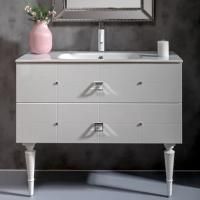 Тумба с раковиной Armadi Art Vallessi Avantgarde Piazza 100, подвесная, белый глянец, хром