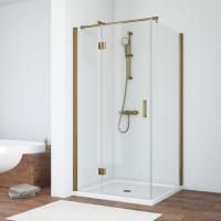 Душевой уголок Vegas Glass AFP-Fis TUR NOVO 90*80 05 crystalvision L профиль бронза, стекло crystalvision