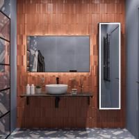 Мебель для ванной Diwo Элиста 120 чёрный мрамор, с раковиной Moduo 40 Ring