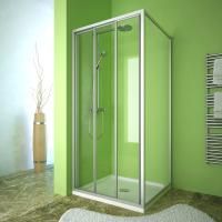 Душевой уголок GuteWetter Practic Square GK-403 левая 95x95 см стекло бесцветное, профиль матовый хром