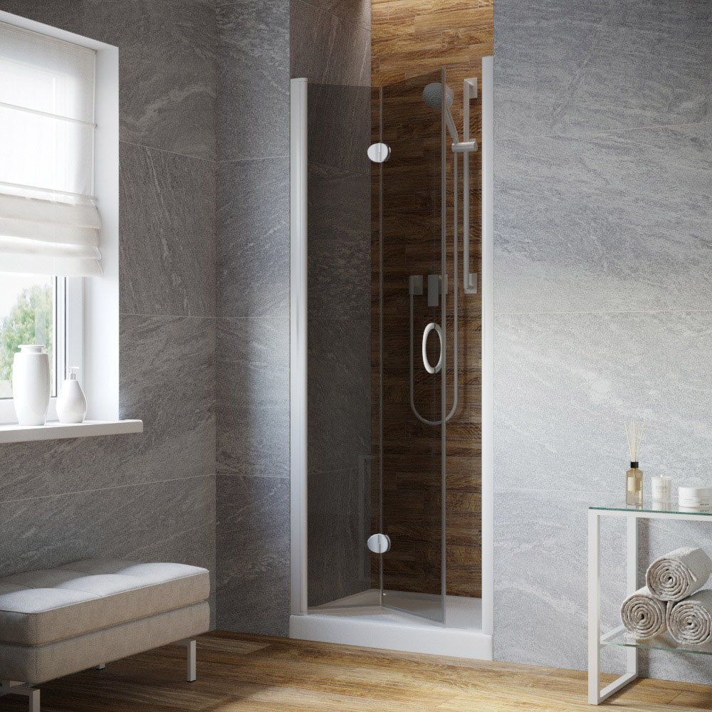 Душевая дверь в нишу Vegas Glass GPS LUX 85 01 07 L, профиль белый, стекло графит