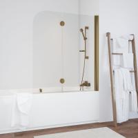 Шторка на ванну Vegas Glass E2V 120 05 crystalvision R профиль бронза, стекло crystalvision