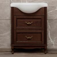 Тумба с раковиной ValenHouse Эллина 65 кальяри, 2 ящика, ручки бронза