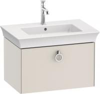 Тумба с раковиной Duravit White Tulip 75 с ручкой, скандинавский белый шелковисто-матовый