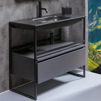 Тумба с раковиной Armadi Art Loft 100 антрацит, напольная