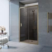 Душевая дверь в нишу Vegas Glass ZP TUR NOVO 130 05 05 профиль бронза, стекло бронза