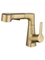 Смеситель для раковины Wonzon & Woghand WW-121B108-BG с выдвижным изливом