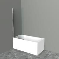 Шторка на ванну BelBagno Uno V-1-85/150-C-Cr стекло прозрачное