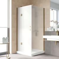 Душевой уголок Vegas Glass AFP-Fis LUX 100*80 05 10 L профиль бронза, стекло сатин