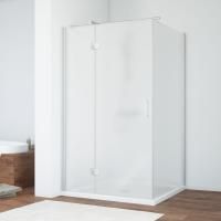 Душевой уголок Vegas Glass AFP-Fis 120*80 08 10 L профиль глянцевый хром, стекло сатин