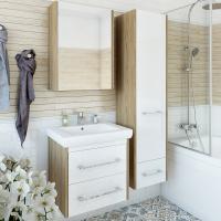 Мебель для ванной Sanflor Ларго 2 60 вяз швейцарский, белая
