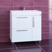 Тумба с раковиной СанТа Вегас 80 напольная, 2 ящика и 1 дверка