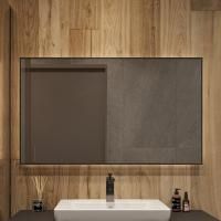 Зеркало Diwo Элиста 120 черное, с подсветкой светодиодной, инфракрасный выключатель