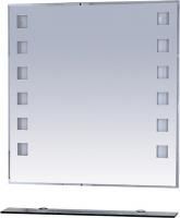 Зеркало Misty Эллада 75 черная полка