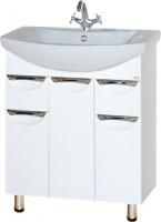 Тумба под раковину Misty Лаванда 70 белая эмаль, с ящиками