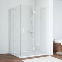 Душевой уголок Vegas Glass AFA-F 110*100 01 01 R профиль белый, стекло прозрачное