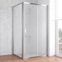 Душевой уголок Vegas Glass ZP+ZPV 100*100 08 10 профиль глянцевый хром, стекло сатин