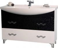 Тумба под раковину Bellezza Маргарита 120 белая с черным