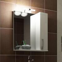 Зеркало-шкаф Triton Диана 70 R, с подсветкой, белый