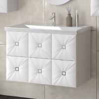 Тумба с раковиной Marka One Avenir 75П 2 ящика white