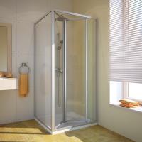 Душевой уголок GuteWetter Practic Square GK-404 правая 80x80 см стекло бесцветное, профиль матовый хром