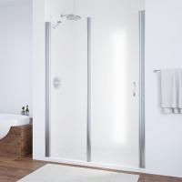 Душевая дверь в нишу Vegas Glass EP-F-1 150 08 10 L профиль глянцевый хром, стекло сатин