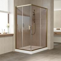 Душевой уголок Vegas Glass ZA-F 120*80 05 05 профиль бронза, стекло бронза