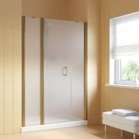 Душевая дверь в нишу Vegas Glass EP-2F LUX 135 05 10 L профиль бронза, стекло сатин