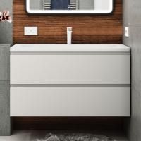 Тумба с раковиной Art&Max Bianchi 100, подвесная, белый матовый