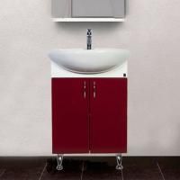 Тумба с раковиной Orange Кларис 55 бордовая