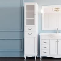 Пенал ValenHouse Эллина 40 L белый, фурнитура хром