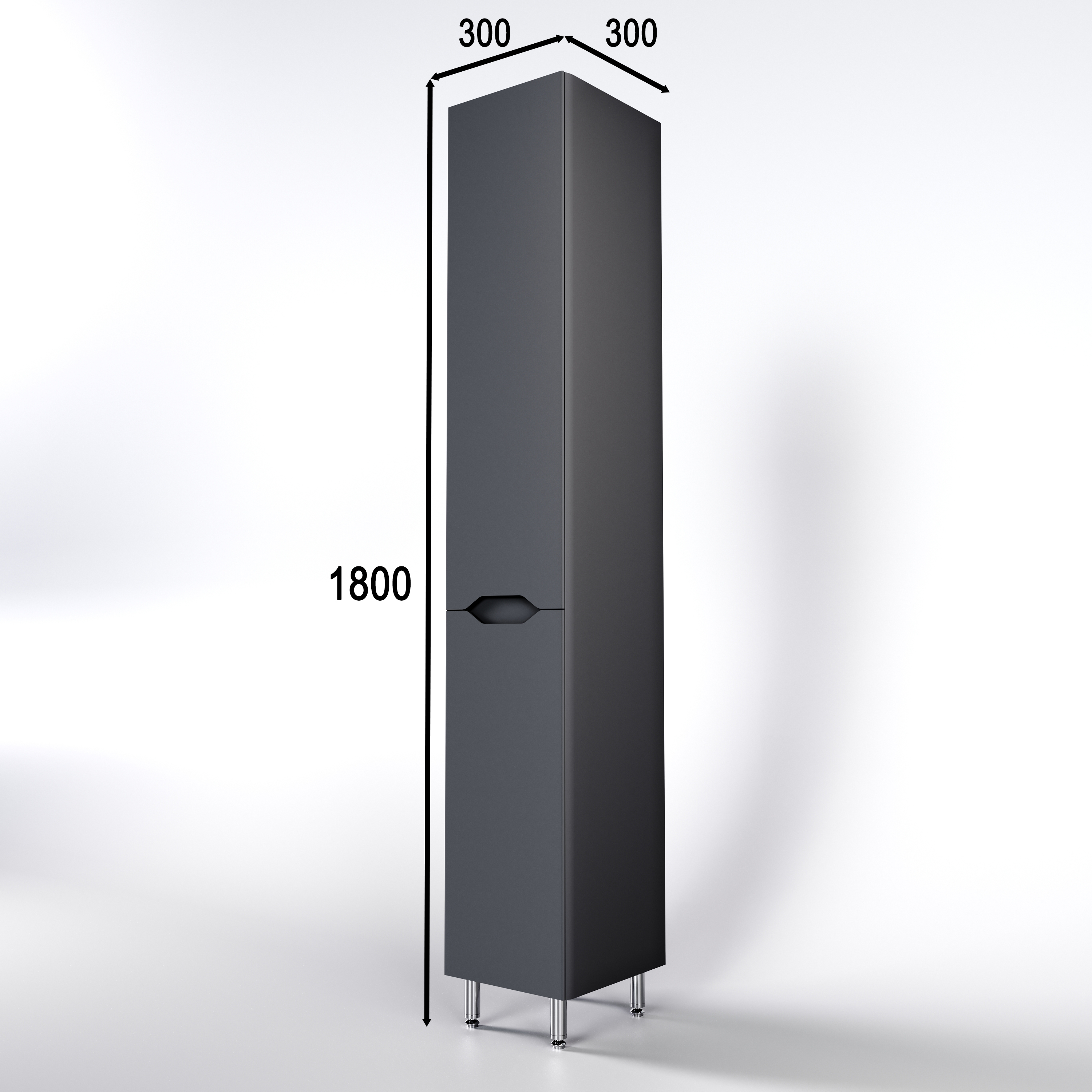 Пенал Style Line Марелла Люкс антискрейтч серый с корзиной, Plus