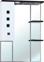 Зеркало-шкаф Bellezza Натали 80 L белый с черным