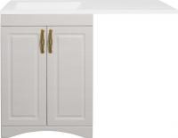 Тумба с раковиной Style Line Даллас классик 120 L Люкс Plus напольная, рельеф пастель