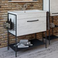 Тумба с раковиной Sanflor Бруклин 75 дуб крафт, напольная