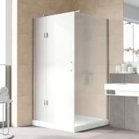 Душевой уголок Vegas Glass AFP-Fis Lux 120*100 08 10 L профиль глянцевый хром, стекло сатин