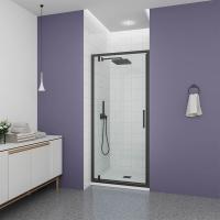 Душевая дверь в нишу Veconi Ottimo P30 B OP30B-70-01-C9, профиль черный матовый, стекло прозрачное