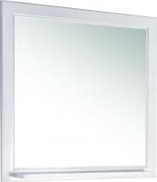 Зеркало ASB-Woodline Бергамо 85 белое с серебряной патиной