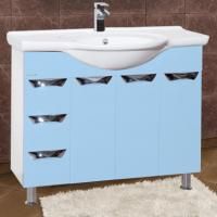 Тумба с раковиной Bellezza Белла Люкс 105 голубая