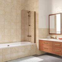 Шторка на ванну Vegas Glass EV LUX 75 05 05 R профиль бронза, стекло бронза