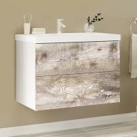Тумба под раковину Marka One Mix 60П с 2 ящиками, бетон, push